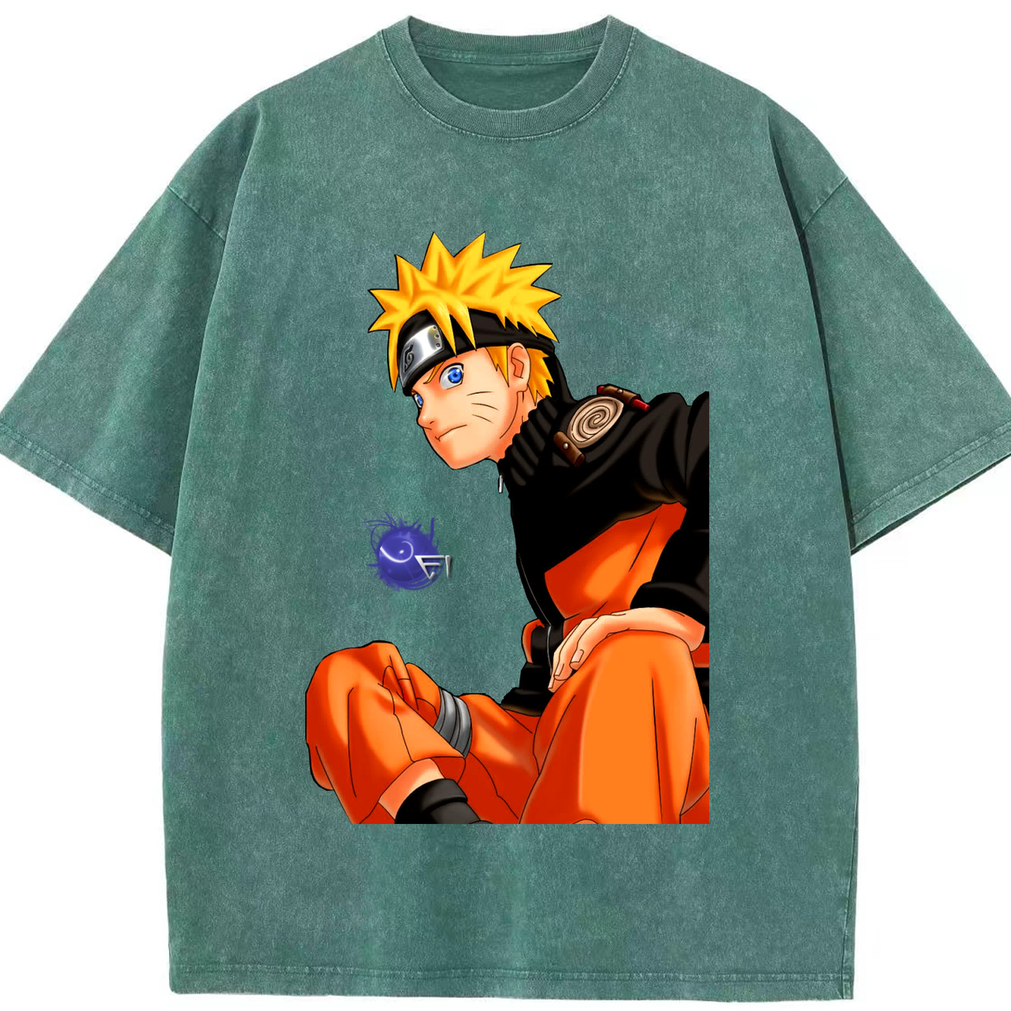 （画像用） NARUTO -ナルト- うずまき ナルト Uzumaki Naruto 綿100% ヴィンテージ風 半袖Tシャツ（フロントプリント）